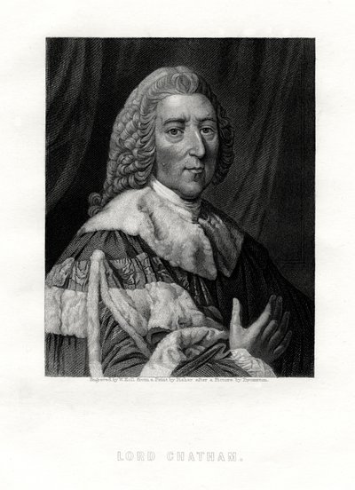 William Pitt, primer conde de Chatham, estadista whig británico, siglo XIX de W. Holl
