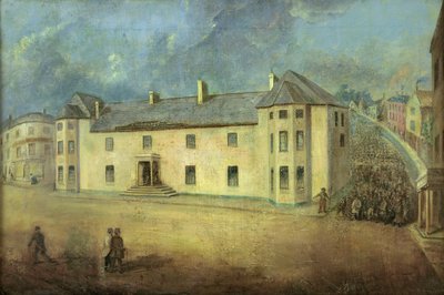 Chartistas atacando el Hotel Westgate, Newport el 4 de noviembre de 1839 de W. Howell