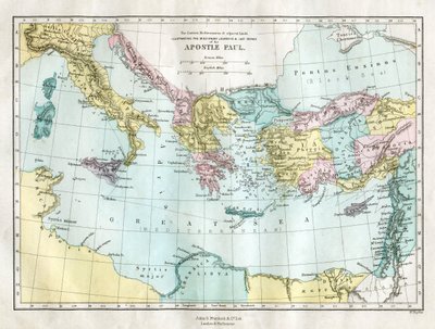 Los viajes misioneros y el último viaje del Apóstol Pablo, siglo XIX de W Hughes
