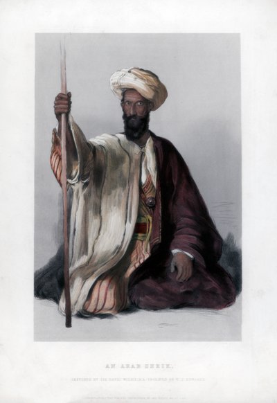 Un Jeque Árabe, siglo XIX de W. J. Edwards