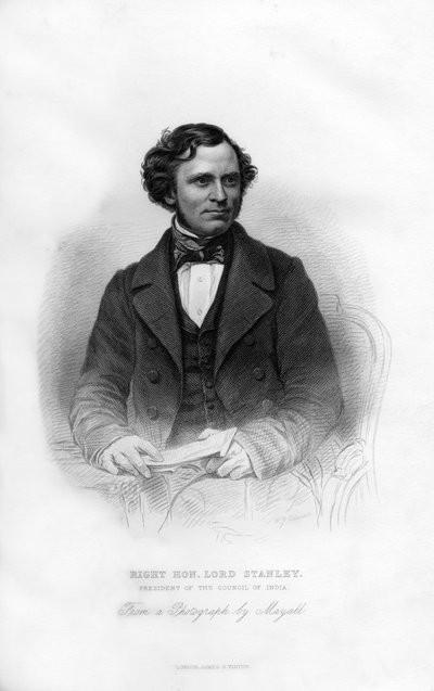 Edward Henry Stanley, 15º Conde de Derby, estadista británico del siglo XIX de W. J. Edwards
