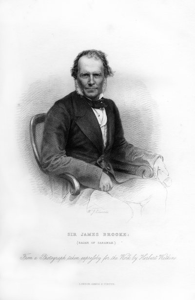Sir James Brooke, Rajá de Sarawak, siglo XIX de W. J. Edwards