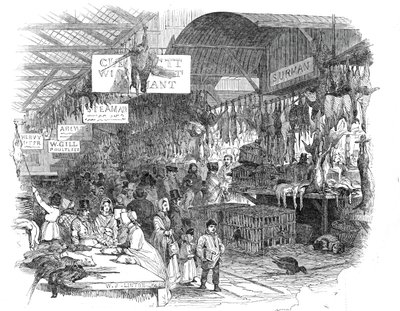 Mercado de Leadenhall, en Nochebuena de W. J. Linton