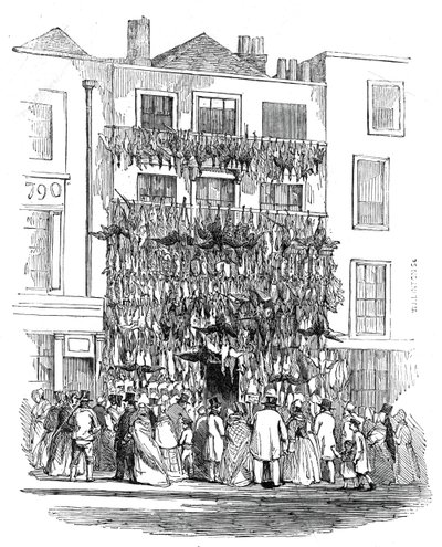 Tienda de aves de corral, Holborn-Hill, 1845 de W. J. Linton