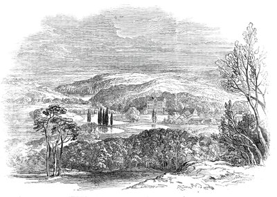 Reinhardtsbrunn, Gotha - del dibujo de Su Alteza Real el Príncipe Alberto, 1845 de W. J. Linton