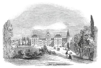 El Palacio de Ehrenburg, en Coburg - del dibujo de Su Alteza Real el Príncipe Alberto de W. J. Linton