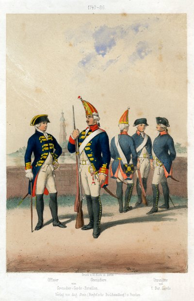 Uniformes militares alemanes, 1740-1786 de W Korn