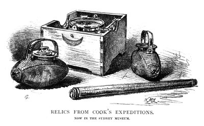Reliquias de las expediciones de Cook, 1886 de W. Macleod
