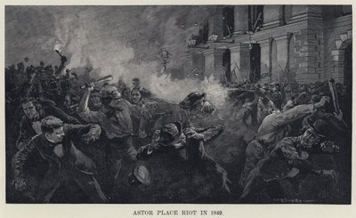 Disturbios en Astor Place en 1849 de W. P. Snyder