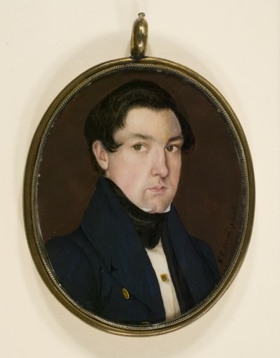 Retrato en miniatura de Ebenezer White, c.1837 de W. R. Herve