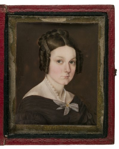 Retrato en Miniatura de Sally Ann Gage, c.1837 de W. R. Herve