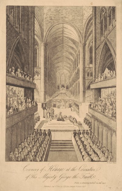 Ceremonia de homenaje en la coronación de Su Majestad Jorge IV de W. Read