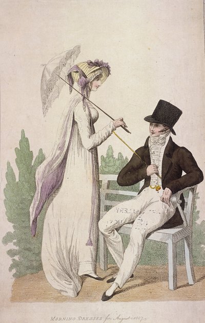 Vestidos de mañana para agosto, 1807 de W Read