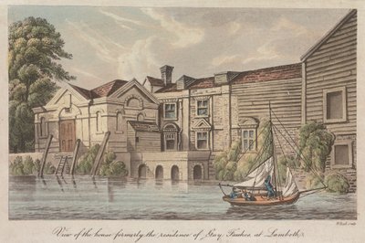 Vista de la casa que fue residencia de Guy Fawkes en Lambeth de W. Read