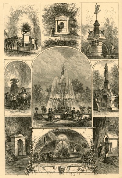 Fuentes en Filadelfia, 1874 de W. Roberts