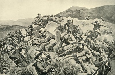 Con el General French: Neozelandeses salvando un piquete del Regimiento de Yorkshire de W Small