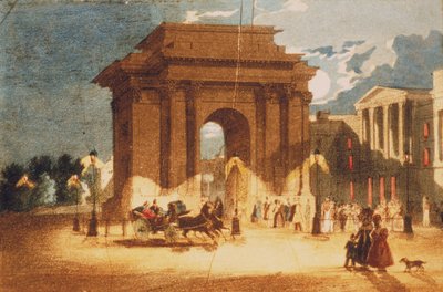 Hyde Park Corner, Westminster, Londres, c. 1835 de W Spooner