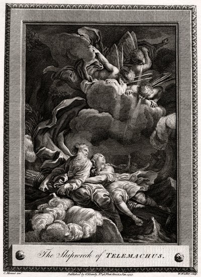 El naufragio de Telémaco, 1777 de W. Walker