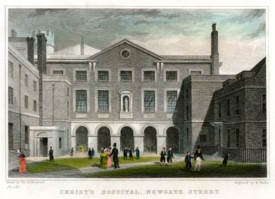 Escuela del Hospital de Cristo, Newgate Street, Ciudad de Londres, 1831 de W. Wallis