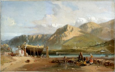 Escena en el Traeth Bach, Gales del Norte de W Williams