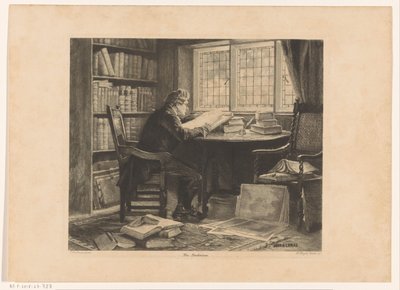 Hombre leyendo frente a la ventana de su estudio
El ratón de biblioteca (título en el objeto) de W. Wright Nooth