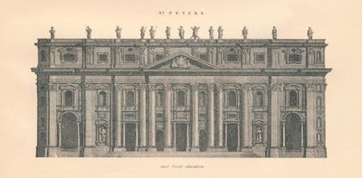 San Pedro - elevación frontal este, 1889 de W and AK Johnston