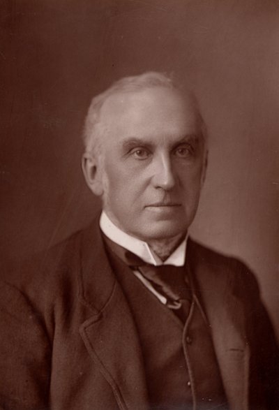 "Charles Russell, primer barón Russell de Killowen (1832-1900) Abogado inglés. Presidente del Tribunal Supremo de Inglaterra desde 1894 (woodburytype) de W. and D. (after) Downey