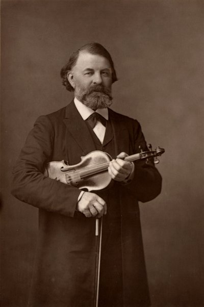 " Joseph Joachim (1831-1907) Violinista húngaro, compositor y Director del Conservatorio de Berlín (woodburytype) de W. and D. (after) Downey