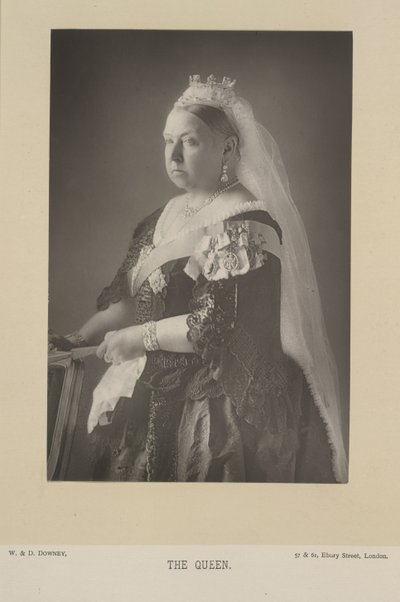 Reina Victoria. Reina del Reino Unido de Gran Bretaña e Irlanda y (desde 1876) emperatriz de la India. Retrato. de W. and D. Downey
