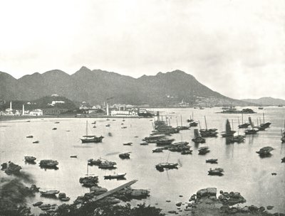 East Point mostrando Victoria Hills, Hong Kong, 1895 de W and S Ltd