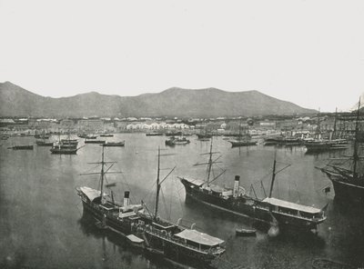 Vista general del puerto, Palermo, Sicilia, Italia, 1895 de W and S Ltd