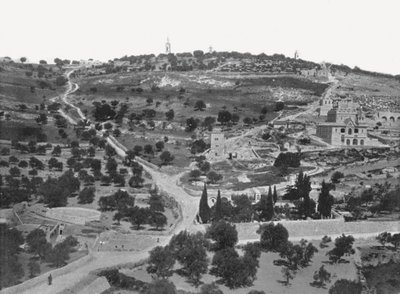 Monte de los Olivos, Jerusalén, Palestina, 1895 de W and S Ltd
