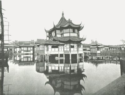 Uno de los jardines de té públicos, Shanghái, China, 1895 de W and S Ltd