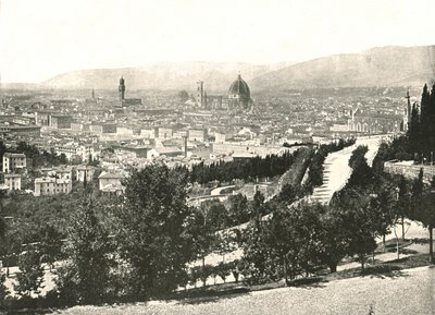 Panorama de la ciudad de Florencia, Italia, 1895 de W and S Ltd