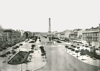 Plaza de los Restauradores, Lisboa, Portugal, 1895 de W and S Ltd