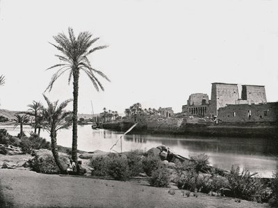 Templo de Isis, Philae, Egipto, 1895 de W and S Ltd
