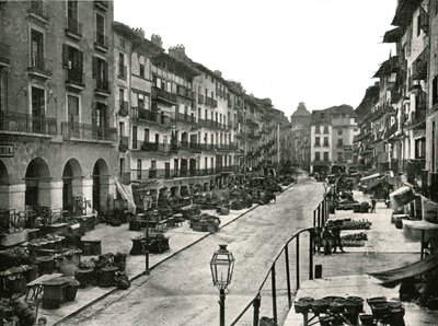 La plaza del mercado, Zaragoza, España, 1895 de W and S Ltd