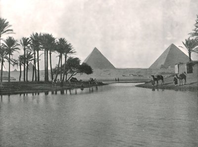 Las Pirámides y el Nilo, Gizeh, Egipto, 1895 de W and S Ltd