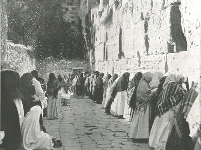 El Muro de los Lamentos, Jerusalén, Palestina, 1895 de W and S Ltd