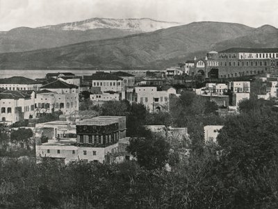 Vista de la ciudad con el Monte Líbano, Beirut, 1895 de W and S Ltd