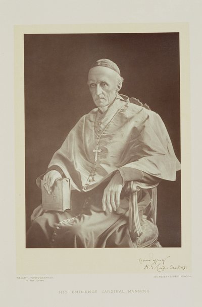 Retrato del Cardenal Henry Edward Manning (1808-92) de Walery Rzewuski