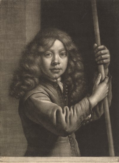 Niño con un asta de bandera de Wallerant Vaillant