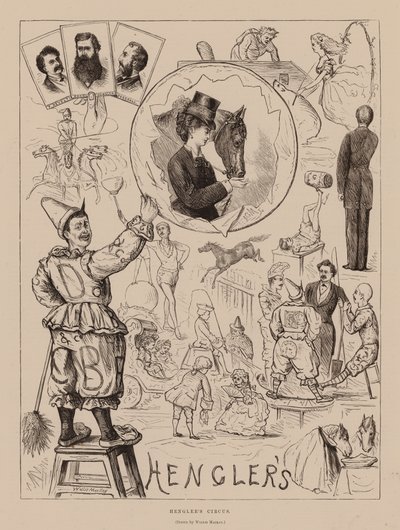 El circo de Hengler (grabado) de Wallis Mackay