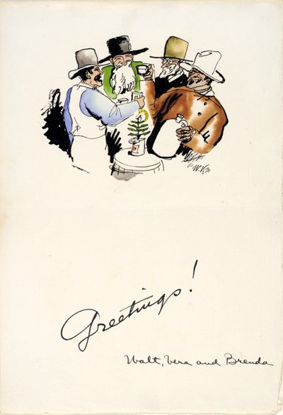 Felicitaciones de Navidad 1931 de Walt Kuhn
