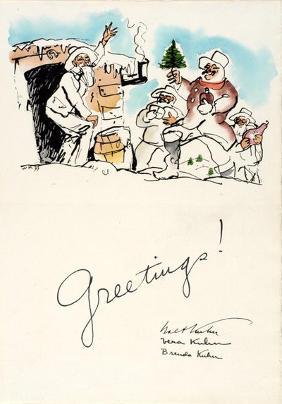 Felicitaciones de Navidad 1933 de Walt Kuhn
