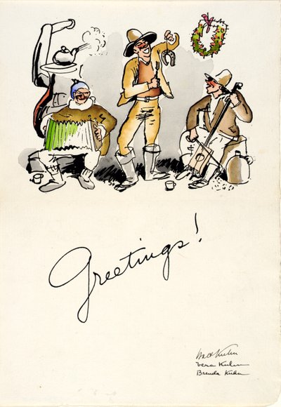 Felicitaciones de Navidad 1934 de Walt Kuhn