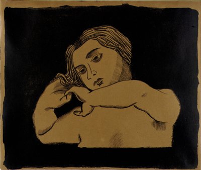 Mädchen auf Braun de Walt Kuhn