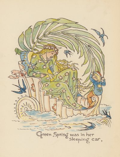 Ilustración de Leyendas para Lionel de Walter Crane (litografía en color) de Walter (after) Crane