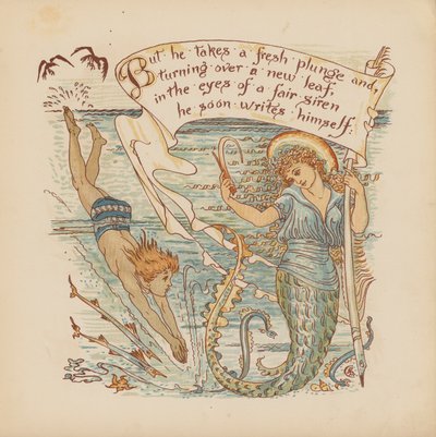 Ilustración para Pothooks and Perseverance de Walter Crane (litografía en color) de Walter (after) Crane