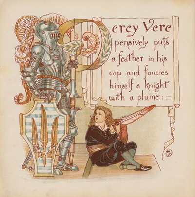Ilustración para Pothooks and Perseverance de Walter Crane (litografía en color) de Walter (after) Crane